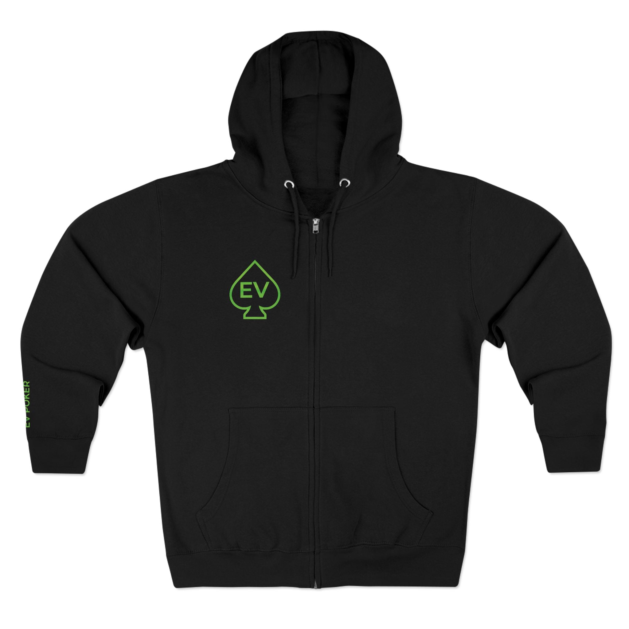 EV Poker Zip Hoodie | Black Neon Poker Streetwear