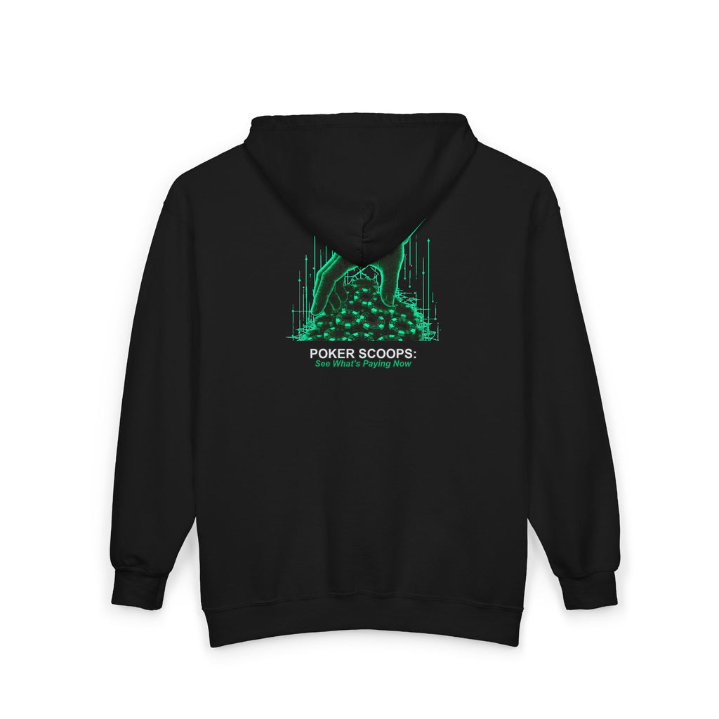 Poker Scoops Live Zip Hoodie — Black (Intel Back)