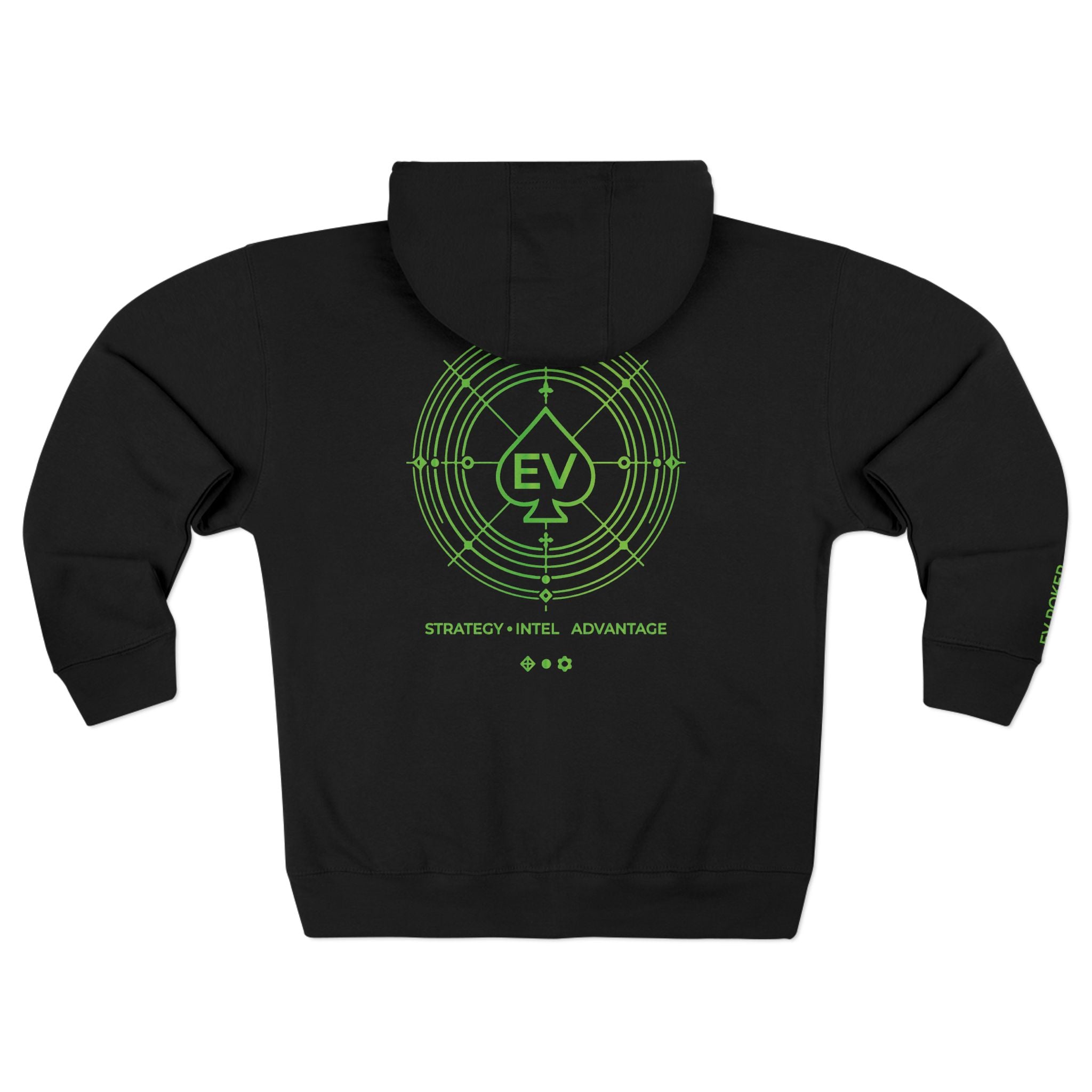 EV Poker Zip Hoodie | Black Neon Poker Streetwear