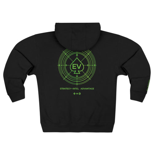 EV Poker Zip Hoodie | Black Neon Poker Streetwear