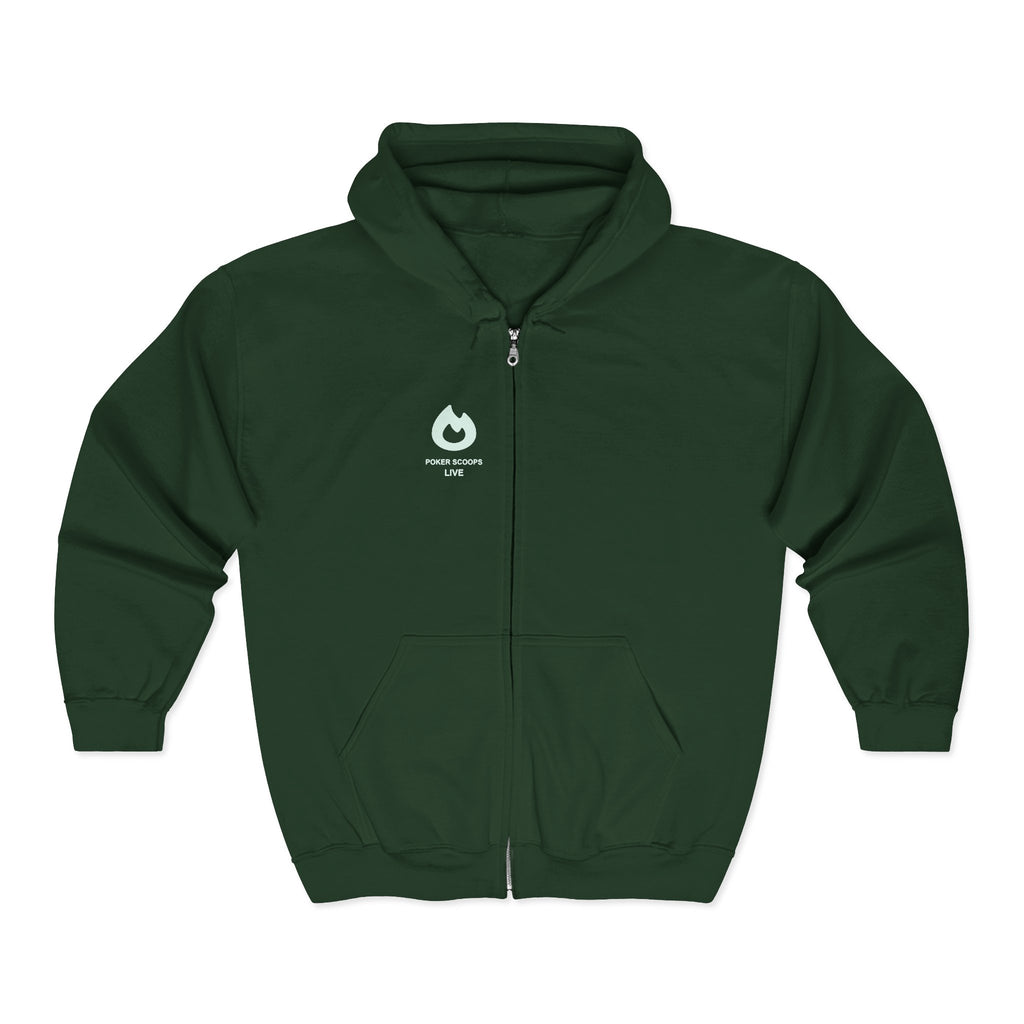 Poker Scoops Live Zip Hoodie — Green