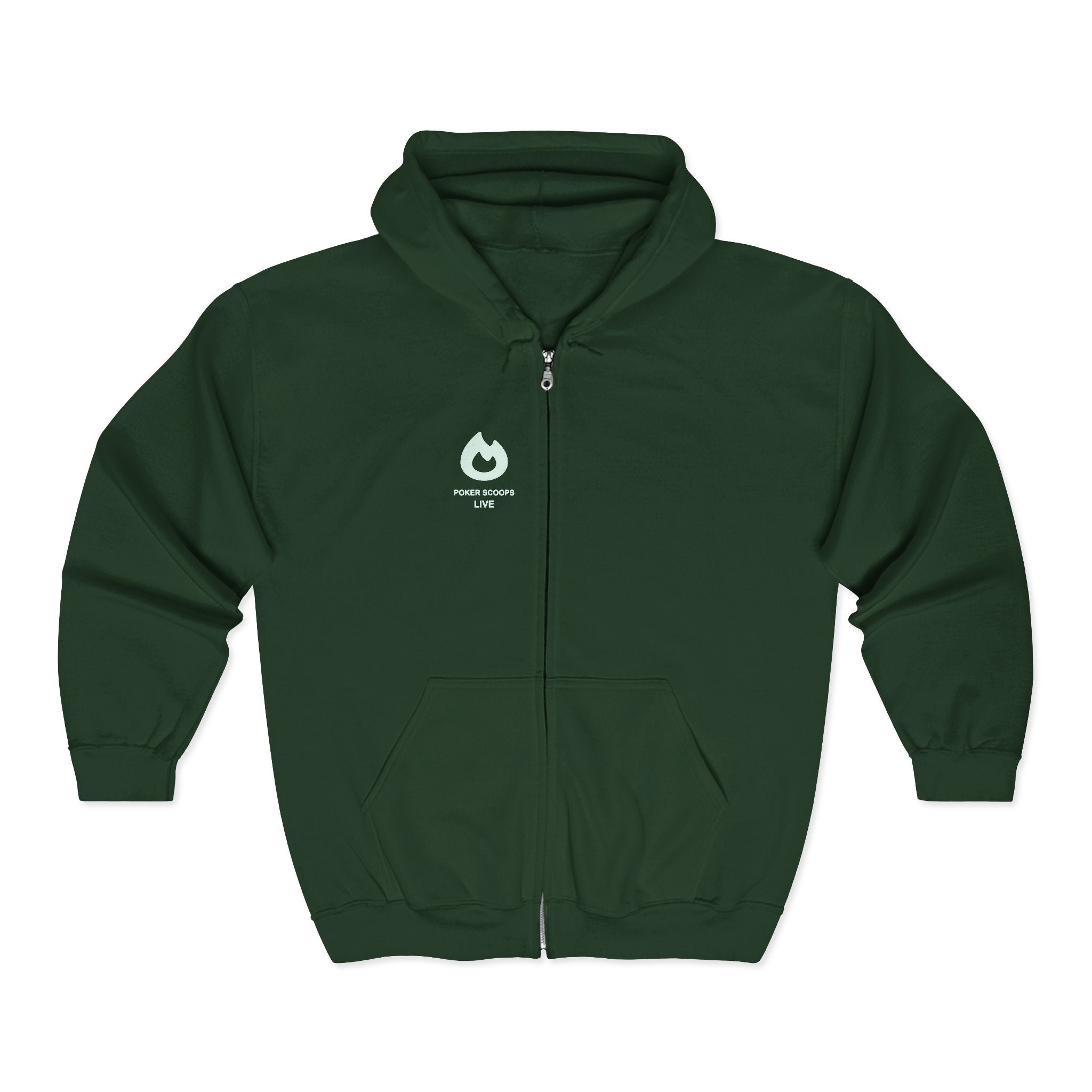 Poker Scoops Live Zip Hoodie — Green